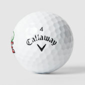 Aangepaste Liefde Split Patroon Kerstcadeau Golfballen (Logo)