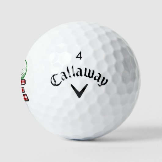 Aangepaste Liefde Split Patroon Kerstcadeau Golfballen (Logo)