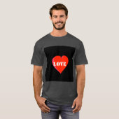 Aangepaste Liefde Tekst afbeelding Houtskool Heath T-shirt (Voorkant volledig)