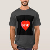 Aangepaste Liefde Tekst afbeelding Houtskool Heath T-shirt (Voorkant)