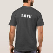 Aangepaste Liefde Tekst afbeelding Houtskool Heath T-shirt (Achterkant)