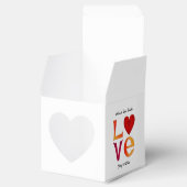 Aangepaste liefde vierkante bruiloft datum viering bedankdoosjes (Geopend)