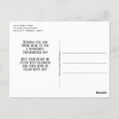 Aangepaste liefde voor een vrolijke Thanksgiving v Briefkaart (Achterkant)