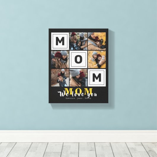 Aangepaste liefde voor moeder Foto cadeau Canvas Afdruk (Insitu (Houten vloer))