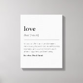 Aangepaste liefdesdefinitie met familienaam woorde canvas afdruk (Voorkant)