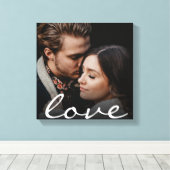 Aangepaste Liefdesfoto Canvas Afdruk (Insitu (Houten vloer))