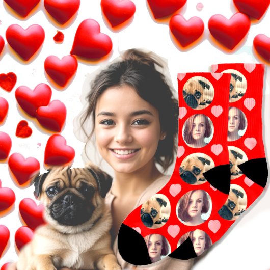 Aangepaste liefdesfoto x2 sokken