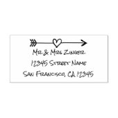 Aangepaste liefdeshartpijl die zelf een adresstemp  zelfinktende stempel (Design)