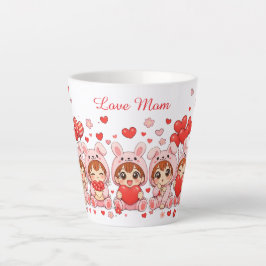 Aangepaste liefdesmok | Moederdag & Valentijnsdag Latte Mok