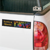 Aangepaste liefdesnamen bumpersticker (Op Truck)