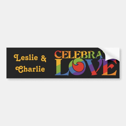 Aangepaste liefdesnamen bumpersticker (Voorkant)
