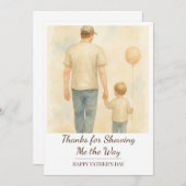 Aangepaste liefdevolle vader en kind - Vaderdag ca Kaart (Voorkant / Achterkant)