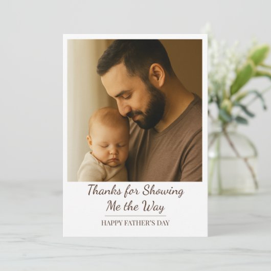 Aangepaste liefdevolle vader en kind - Vaderdag ca Kaart (Staand voorkant)