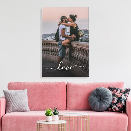 Aangepaste liefhebbers Afbeelding en eenvoudige li Canvas Afdruk (Insitu (Woonkamer))