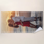 Aangepaste liefhebbers Afbeelding en eenvoudige li Strandlaken (Voorkant)