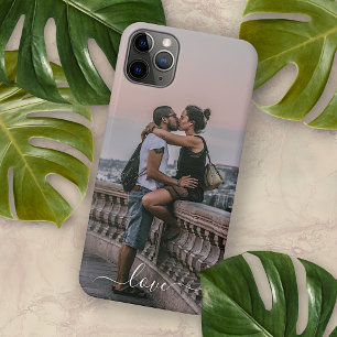 Aangepaste Liefhebbers Foto En Eenvoudige Liefdesc iPhone 16 Pro Max Hoesje