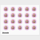 Aangepaste liefhebbers van cute varkens ronde sticker (Vel)