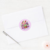 Aangepaste liefhebbers van cute varkens ronde sticker (Envelop)