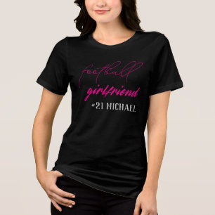 Aangepaste Lieve Vriendin Voetbal Tri-Blend Shirt