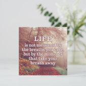 Aangepaste Life Quote-kaart / uitnodiging (Staand voorkant)