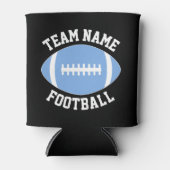 Aangepaste Light Blue Football Team Name Persoonli Blikjeskoeler (Voorkant)