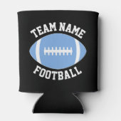 Aangepaste Light Blue Football Team Name Persoonli Blikjeskoeler (Achterkant)