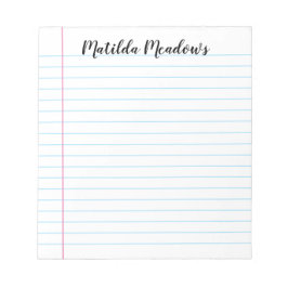 Aangepaste lijn notitieblok