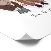 Aangepaste lijn Tekening Valentijnsdag cadeau voor Poster (Hoek)