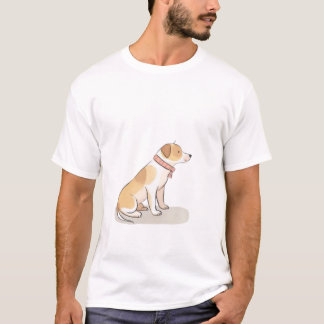 Aangepaste lijnkunst hond mok | Gepersonaliseerde T-shirt