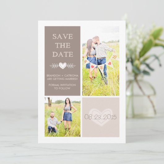 AANGEPASTE LIJST | AANKONDIGING VAN DE DATUM (Staand voorkant)