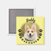 Aangepaste Lijst Dog Portrait Naam Magneet (Voorkant / Achterkant)