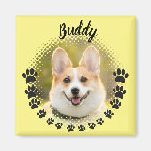 Aangepaste Lijst Dog Portrait Naam Magneet (Voorkant)