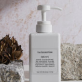 Aangepaste lijst met ingrediënten handgemaakte zee vierkante sticker