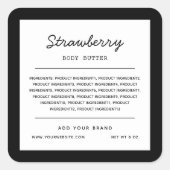 Aangepaste lijst met ingrediënten voor het script  vierkante sticker (Voorkant)