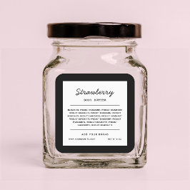 Aangepaste lijst met ingrediënten voor het script  vierkante sticker