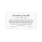 Aangepaste lijst met ingrediënten voor kleurenscri etiket (Voorkant)