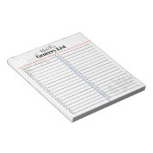 Aangepaste lijst met producten notitieblok (Schuin)