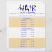 Aangepaste lijst met serviceprijzen voor kleurenha briefhoofd (Voorkant / Achterkant)