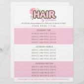 Aangepaste lijst met serviceprijzen voor kleurenha briefhoofd (Voorkant / Achterkant)