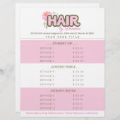 Aangepaste lijst met serviceprijzen voor kleurenha briefhoofd (Voorkant / Achterkant)