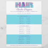 Aangepaste lijst met serviceprijzen voor kleurenha briefhoofd (Voorkant)