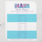 Aangepaste lijst met serviceprijzen voor kleurenha briefhoofd (Voorkant / Achterkant)