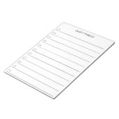 Aangepaste lijst om te doen Organiseer planningspr Notitieblok (Schuin)