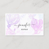 Aangepaste Lijst QR Code Aangepast Logo Roze Wit Visitekaartje (Voorkant)