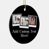 Aangepaste Lijst voor 3-fotomomentopnamen Aangepas Keramisch Ornament (Rechts)