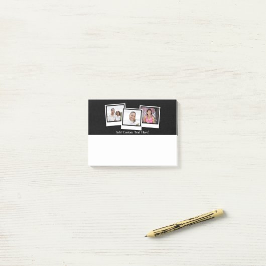 Aangepaste Lijst voor 3-fotomomentopnamen Aangepas Post-it® Notes (Op bureau)