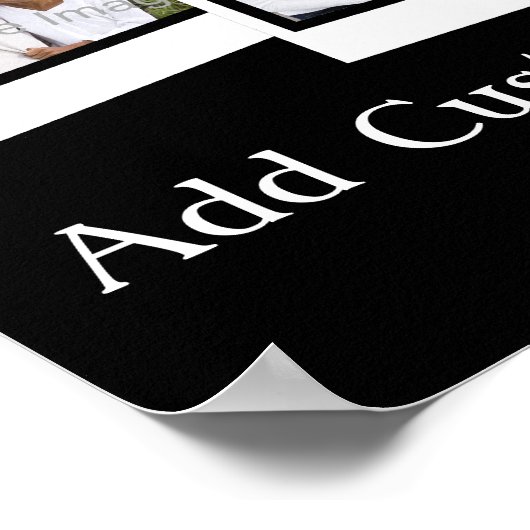 Aangepaste Lijst voor 3-fotomomentopnamen Aangepas Poster (Hoek)