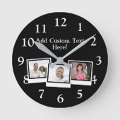 Aangepaste Lijst voor 3-fotomomentopnamen Aangepas Ronde Klok (Voorkant)