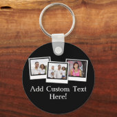 Aangepaste Lijst voor 3-fotomomentopnamen Aangepas Sleutelhanger (Voorkant)