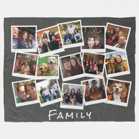 Aangepaste Lijsten voor 16 fotocollage Fleece Deken (Voorkant (Horizontaal))